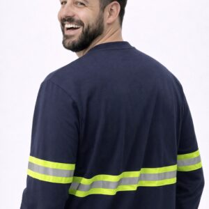 Camiseta manga longa c/ faixa refletiva